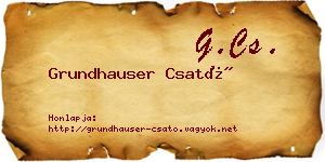 Grundhauser Csató névjegykártya